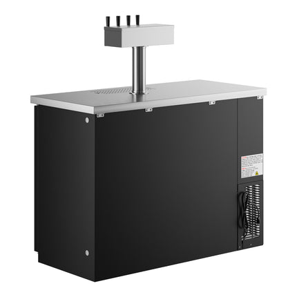 Tủ bia 4 vòi Avantco UDD-48-HC màu đen, sức chứa 2 keg 1/2