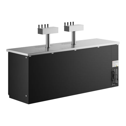 Tủ bia keg 8 vòi Avantco UDD-4-HC đen, chứa 3 keg 1/2