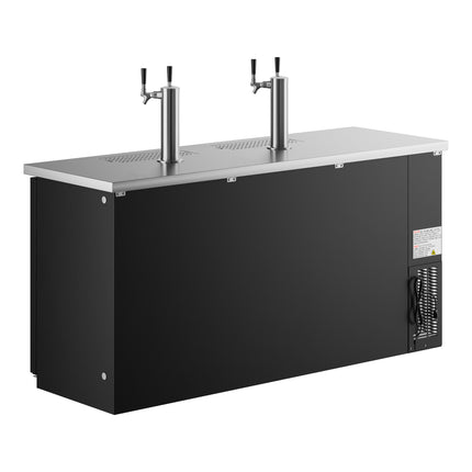 Tủ bia tươi 2 vòi kép Avantco UDD-72-HC 185 cm, đen, chứa 3 keg 1/2 thùng