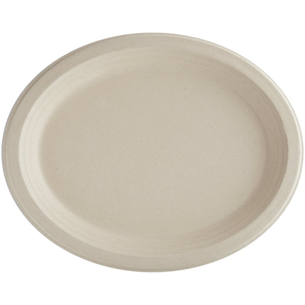 Đĩa sợi thực vật phân hủy World Centric 30 cm hình oval có Leaf Plus - Thùng 500 cái