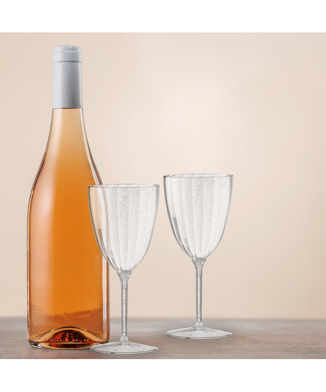 Ly rượu vang nhựa một mảnh nhũ bạc Posh Setting 207 ml - Thùng 96 cái