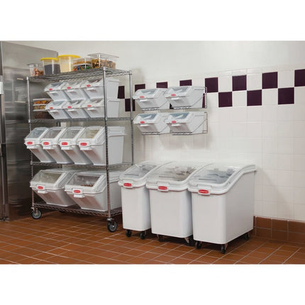Thùng đựng nguyên liệu để kệ Rubbermaid® FG9G5700WHT ProSave 24 lít / 100 cup màu trắng nắp trượt kèm muỗng