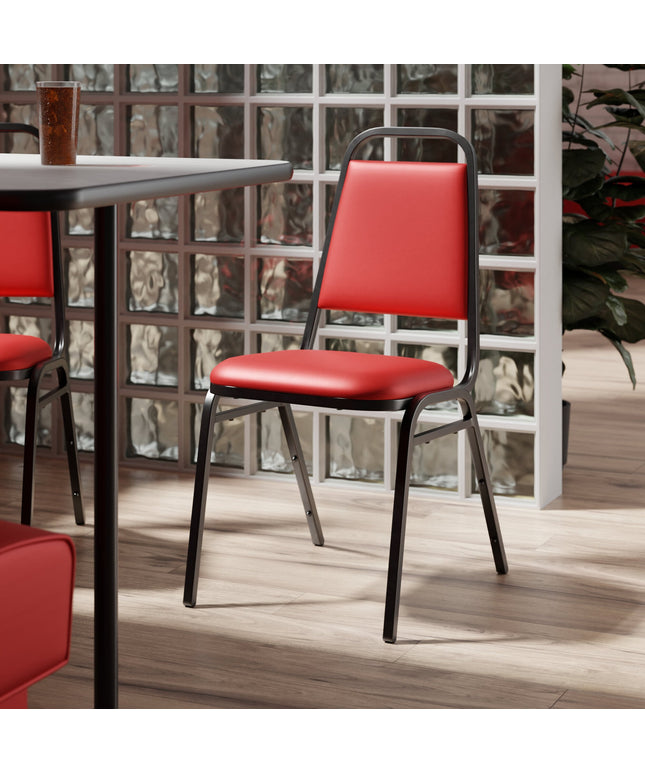 Ghế tiệc xếp chồng đệm 2,5 cm màu đỏ Lancaster Table & Seating