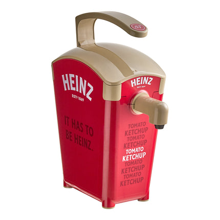 Bình phân phối tương cà Heinz Keystone nhựa đỏ đặt bàn 5,7 lít kèm 2 túi tương cà Heinz