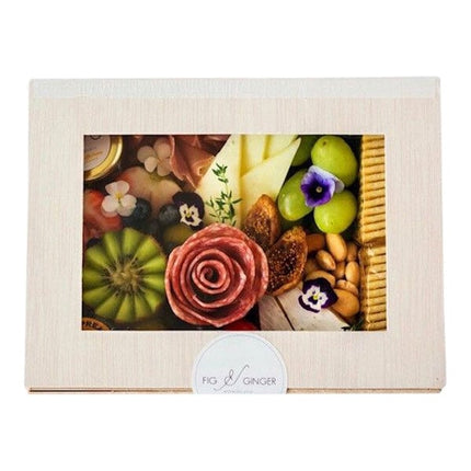 Hộp bánh VerTerra 20,3 cm x 15,2 cm Medium Collapsible Balsa gỗ Catering hộp Attached Window nắp - Thùng 50 cái