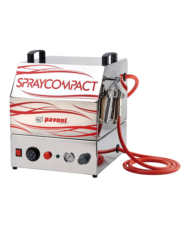Máy phun bóng bánh ngọt điện Pavoni Spray Compact 41 x 35 x 40 cm inox có máy nén tích hợp - 110V