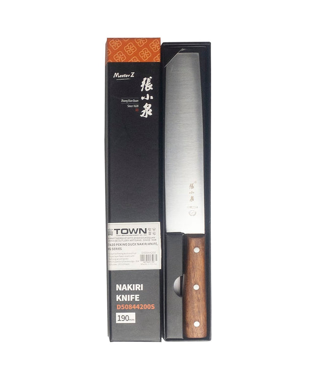 Dao Nakiri Vịt Bắc Kinh Town 19 cm Cán Gỗ, Thép Không Gỉ (47420)