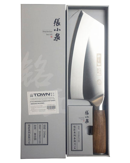 Dao Phay Lưỡi Cong Town 47422 20.3 cm Cán Gỗ Thép Không Gỉ