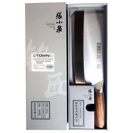 Dao Phay Thịt Vừa Town 47423 20.3 cm Cán Gỗ Thép Không Gỉ
