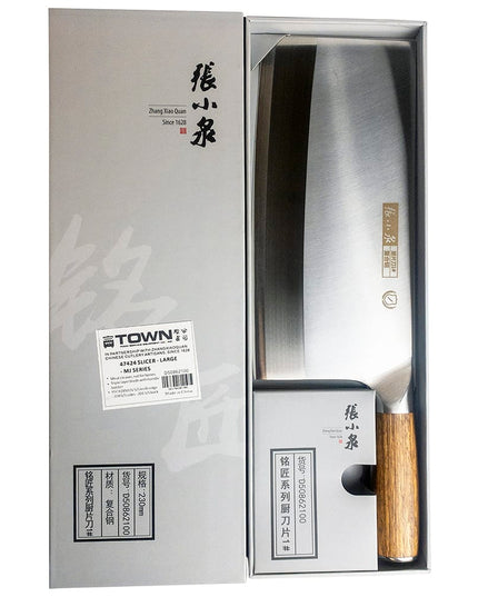 Dao Phay Thịt Lớn Town 47424 22.9 cm Cán Gỗ Thép Không Gỉ