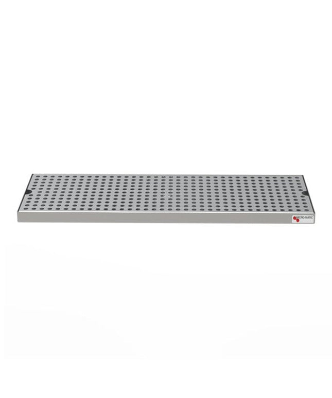 Khay hứng bia thép không gỉ Micro Matic DP-120D-P gắn mặt bàn có lỗ xả 30 x 13 cm