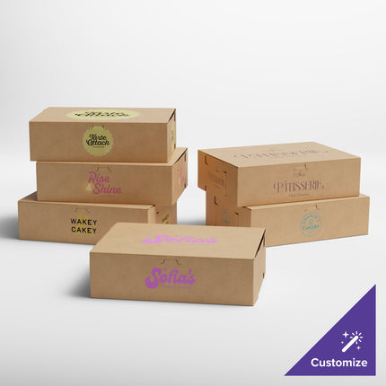 Hộp giấy kraft đựng bánh 1/4 tấm 36 x 25 x 10 cm - Gói 10 cái