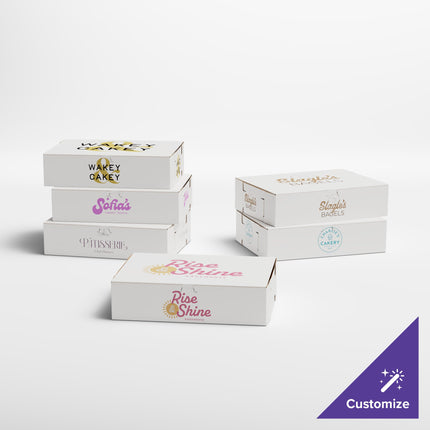 Hộp bánh nửa sheet trắng có thể in tùy chỉnh 48 x 36 x 13 cm - Gói 10 cái