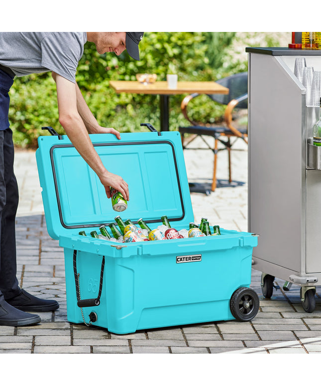 Thùng giữ lạnh di động rotomold CaterGator CG65BLW xanh trời 61,5 lít