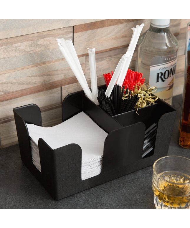Khay đựng dụng cụ bar nhựa đen 6 ngăn Choice