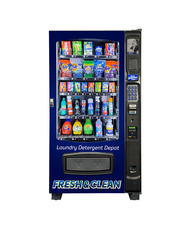 Máy bán hàng tự động đồ giặt Seaga ENV5L 31 lựa chọn có hình in
