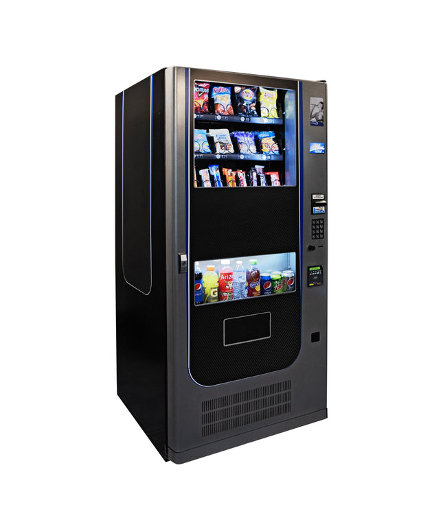 Máy bán hàng tự động kết hợp mát / thường Seaga QUICKBreak 29 vị trí với đồ họa chữ U đen