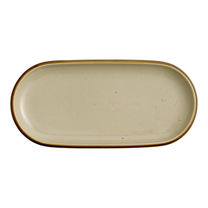 Đĩa sứ oval xám hoa cương Acopa Keystone 31,8 x 15,2 cm - Thùng 12 cái