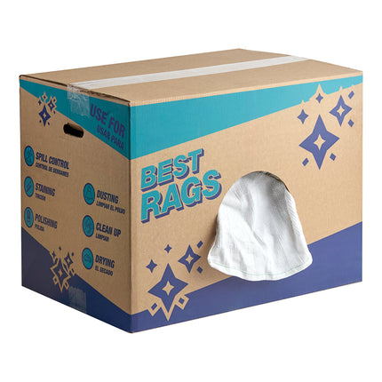 Khăn đa năng / Giẻ lau cotton màu trắng Hospeco 45,7 - 48,3 x 38,1 - 40,6 cm