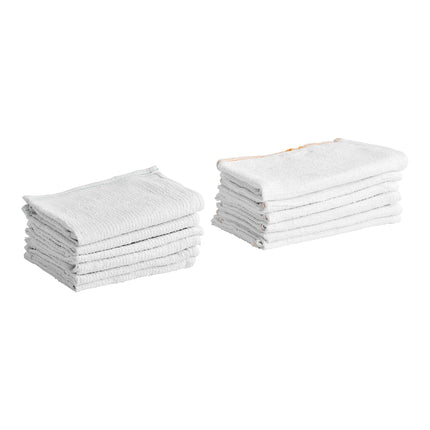 Khăn đa năng / Giẻ lau cotton màu trắng Hospeco 45,7 - 48,3 x 38,1 - 40,6 cm