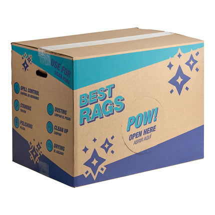 Khăn đa năng / Giẻ lau cotton màu trắng Hospeco 45,7 - 48,3 x 38,1 - 40,6 cm