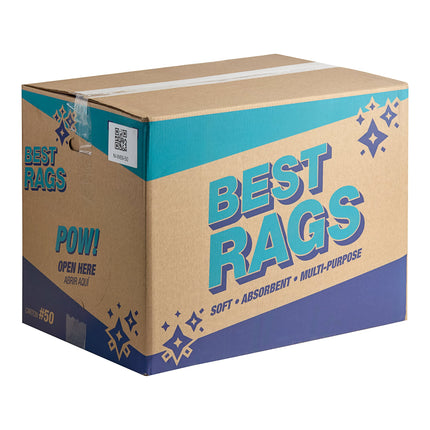 Khăn đa năng / Giẻ lau cotton màu trắng Hospeco 45,7 - 48,3 x 38,1 - 40,6 cm