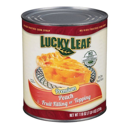 Nhân bánh pie đào cao cấp không biến đổi gen Lucky Leaf lon #10 - Thùng 3 lon