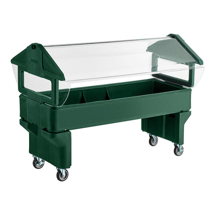 Quầy salad / thức ăn di động cho trẻ em đế mở màu xanh lá Carlisle 660808 Six Star 1,8 m