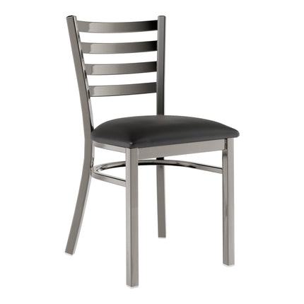 Ghế lưng thang Lancaster Table & Seating hoàn thiện trong với đệm vinyl đen 6,4 cm - Đệm rời