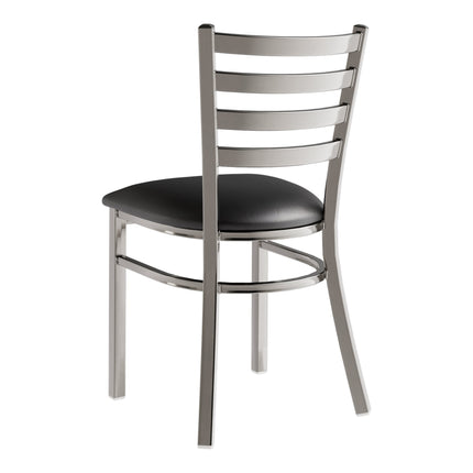 Ghế lưng thang Lancaster Table & Seating hoàn thiện trong với đệm vinyl đen 6,4 cm - Đệm rời