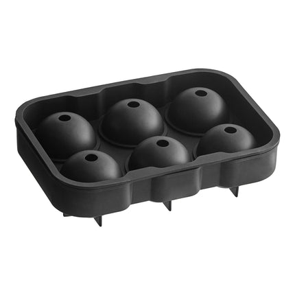 Khuôn đá silicone 6 ngăn hình cầu 3,8 cm American Metalcraft SMSR8 đen có nắp