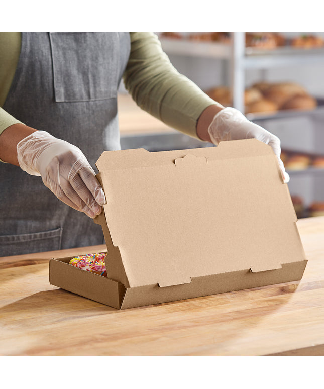 Hộp bánh giấy gợn sóng Kraft trơn Choice 36 x 18 x 4 cm - Bó 50 cái
