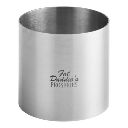 Khuôn vòng tròn Fat Daddio's SSRD-3030 ProSeries thép không gỉ 7,6 x 7,6 cm cho bánh / món ăn