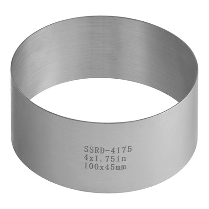 Khuôn tròn tạo hình bánh / thức ăn thép không gỉ Fat Daddio's SSRD-4175 10 x 4,4 cm