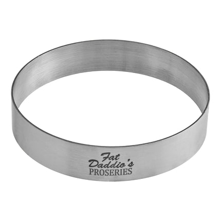 Khuôn vòng tart/vòng thực phẩm tròn thép không gỉ Fat Daddio's SSRD-4075 ProSeries 10,2 x 1,9 cm