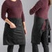 Tạp dề bistro pha polyester-cotton tùy chỉnh được màu đen Mercer Culinary Genesis M61129BK