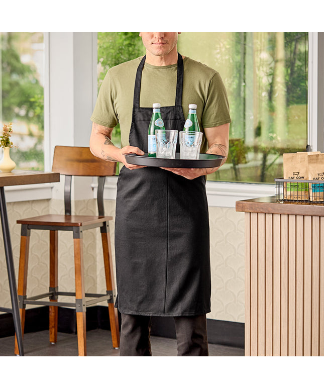 Tạp dề yếm vải poly-cotton có thể tùy chỉnh Chef Revival đen