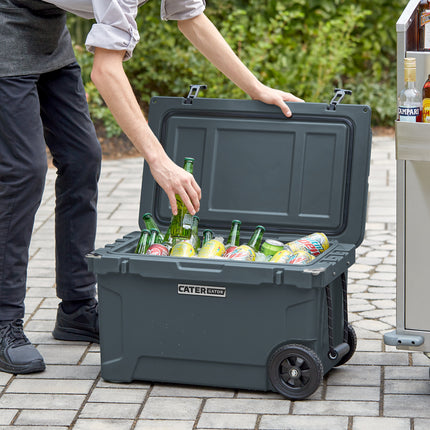Thùng đá giữ lạnh ngoài trời di động CaterGator CG45CHRW màu than 43 lít