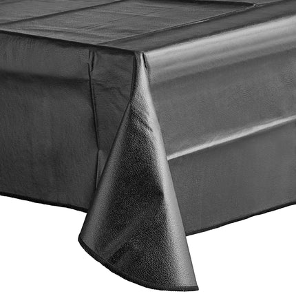 Khăn trải bàn vinyl họa tiết trơn màu đen mặt lót nỉ Choice 132,1 x 132,1 cm - Thùng 4 cái