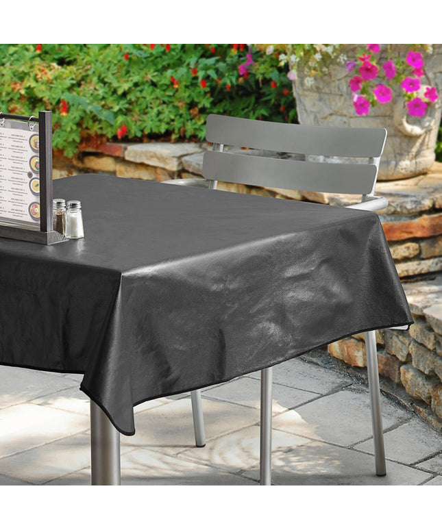 Khăn trải bàn vinyl họa tiết trơn màu đen mặt lót nỉ Choice 132,1 x 132,1 cm - Thùng 4 cái