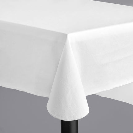 Khăn trải bàn vinyl họa tiết trơn màu trắng mặt lót nỉ Choice 132,1 x 132,1 cm - Thùng 4 cái
