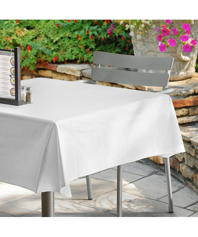 Khăn trải bàn vinyl họa tiết trơn màu trắng mặt lót nỉ Choice 132,1 x 132,1 cm - Thùng 4 cái