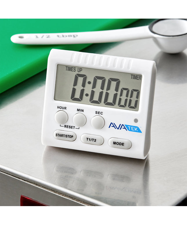 Đồng hồ hẹn giờ nhà bếp điện tử 2 kênh 24 giờ kèm đồng hồ AvaTek