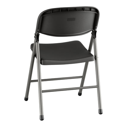Ghế gấp đúc màu đen khung than chân xám Lancaster Table & Seating - Thùng 4 cái