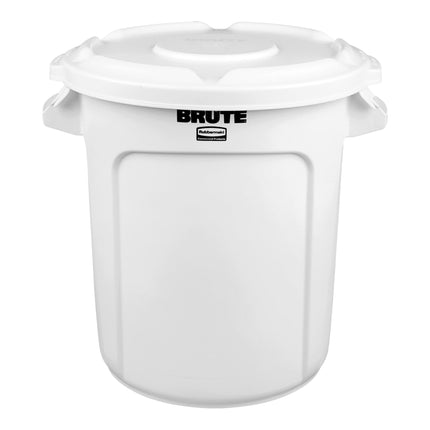 Thùng đựng nguyên liệu tròn Rubbermaid® BRUTE 38 lít / 160 cup màu trắng kèm nắp