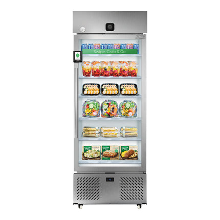 Tủ lạnh thông minh bán thực phẩm tươi FoodSpot BA1 kèm camera an ninh
