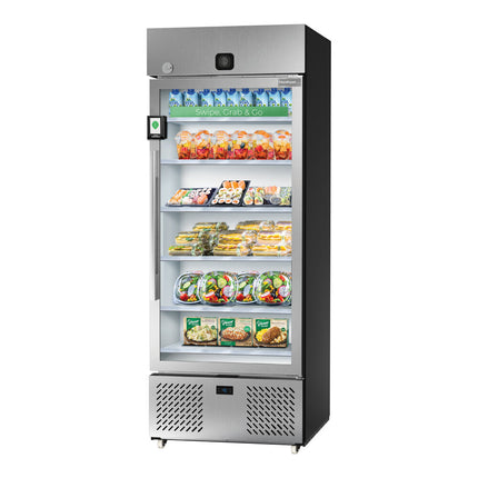 Tủ lạnh thông minh bán thực phẩm tươi FoodSpot BA1 kèm camera an ninh