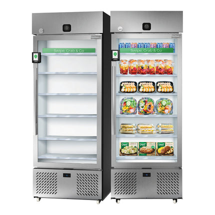 Tủ lạnh thông minh bán thực phẩm tươi FoodSpot BA1 kèm camera an ninh