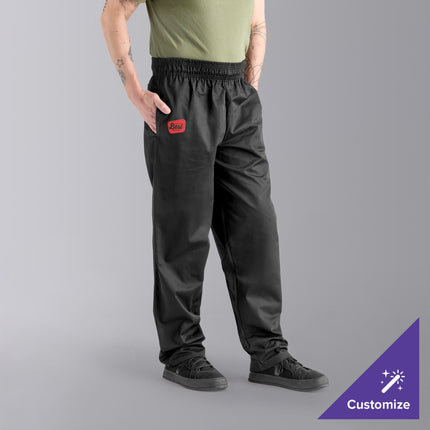 Quần bếp Uncommon Chef 4000 unisex màu đen cổ điển có thể in logo - M