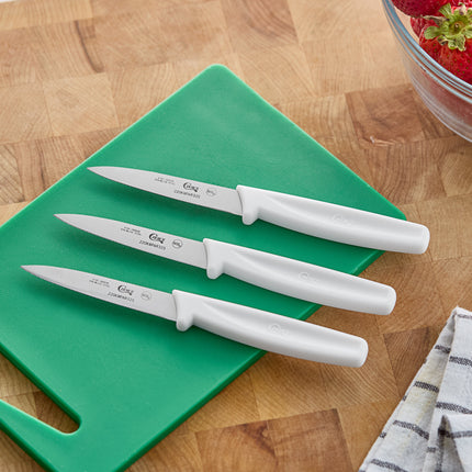Dao gọt lưỡi trơn Choice 8,3 cm cán trắng - Gói 3 cái